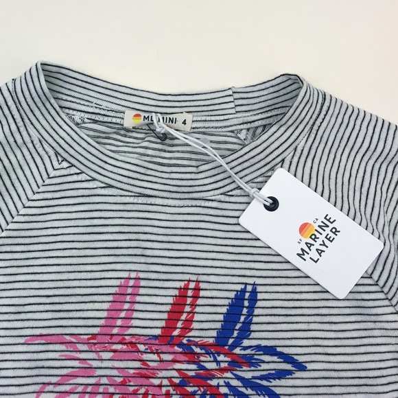 Marine Layer Pin Stripe & Palm Tree Top - Picture 4 of 6